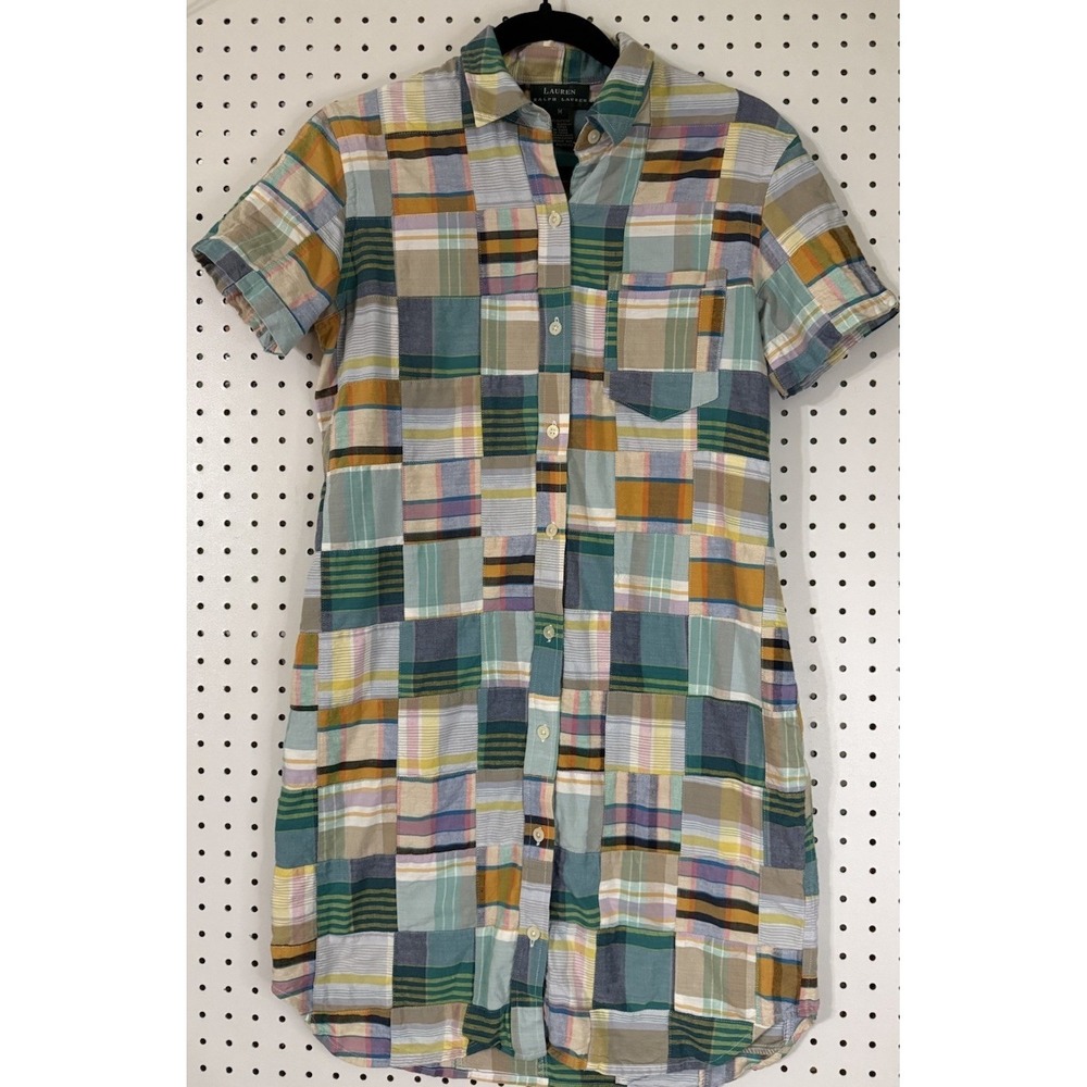 lauren ralph lauren madras dress plaid Women's Dress Plaid Y2K M